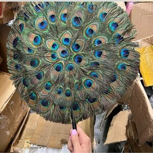 Peacock Feather Fan